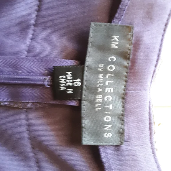 KM Collections by Milla Bell, size 16 Blouse/Top, purple/gold - Picture 5 of 8